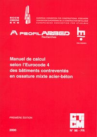 Couverture du Manuel de calcul selon l’Eurocode 4 des bâtiments contreventés en ossature mixte acier-béton